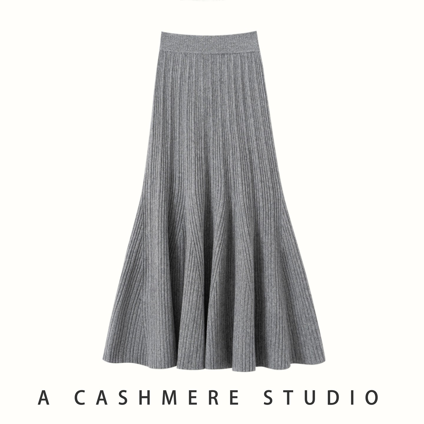 100%纯山羊绒半身裙女高腰显瘦