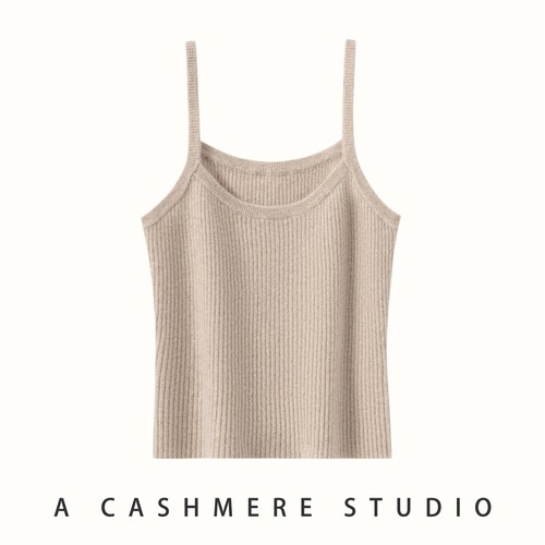 秋冬100%纯山羊绒吊带背心女内搭