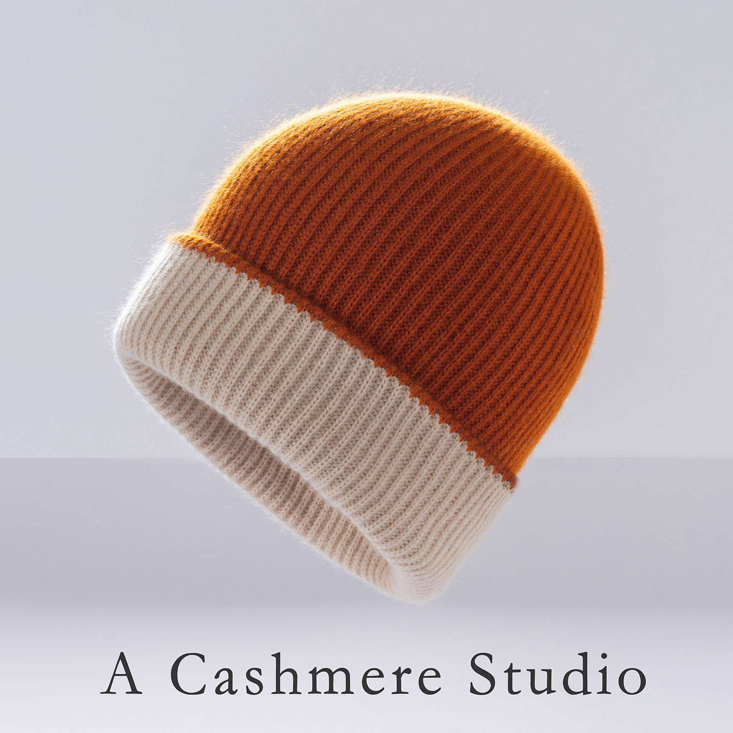 秋冬纯山羊绒帽子男女通用双层拼色加厚保暖护耳帽百搭休闲毛线帽