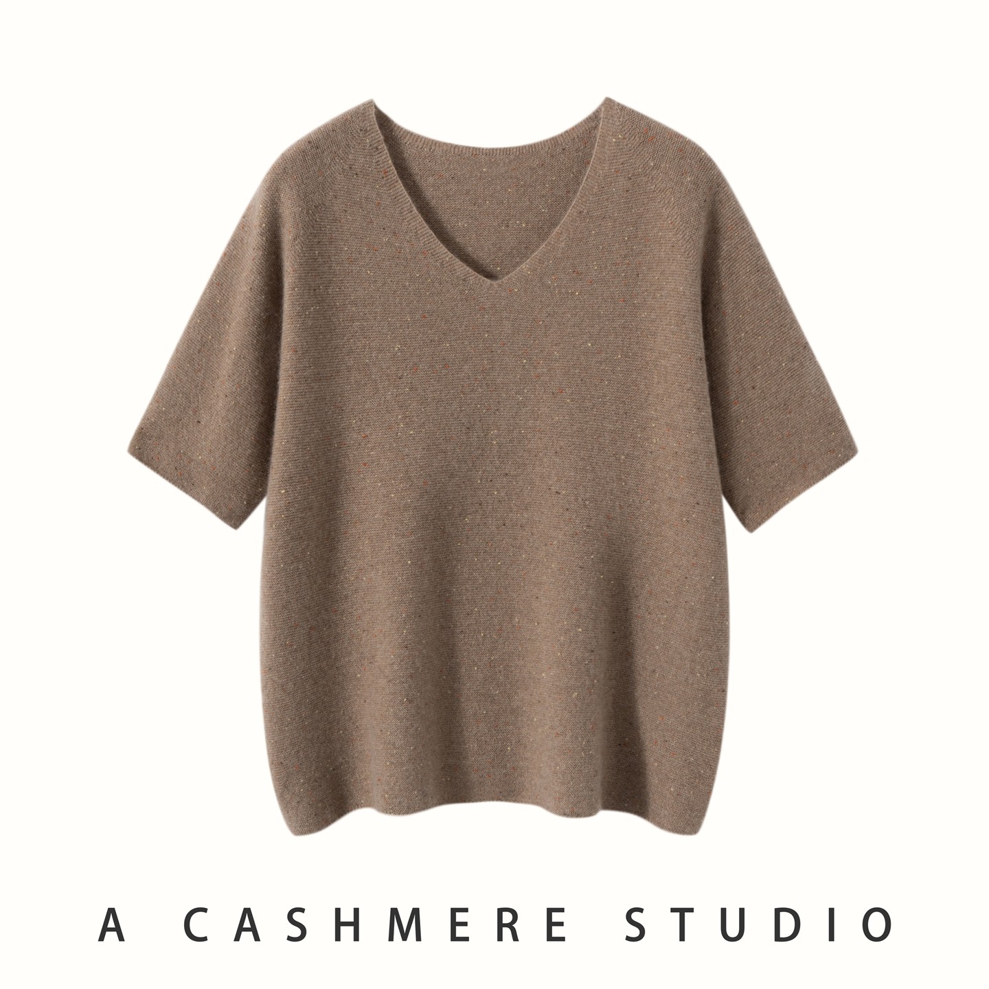 秋冬新款100%纯山羊绒衫女V领半袖宽松短款毛衣针织打底衫五分袖,女装/女士精品,羊绒衫,淘宝优惠券,粉丝福利购,淘宝优惠卷