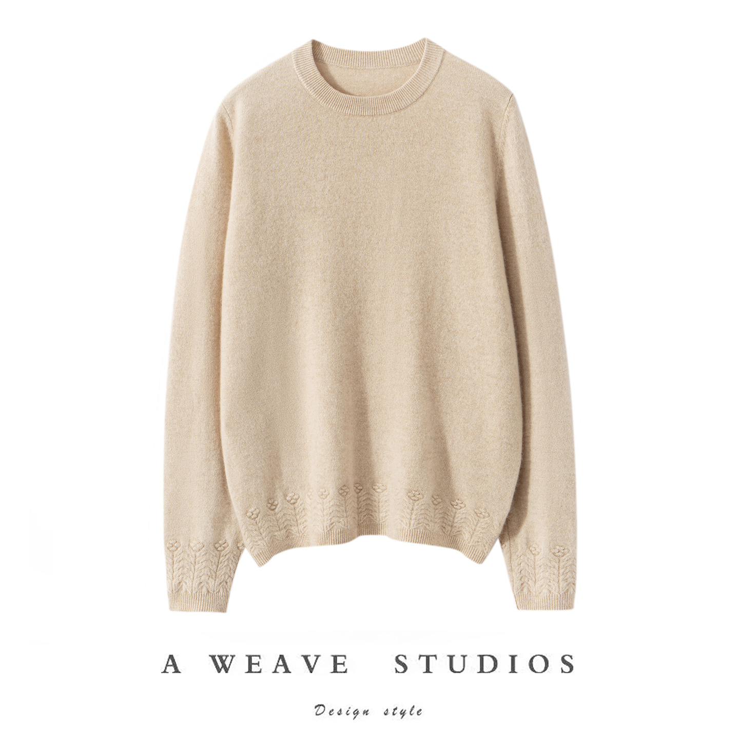 秋冬100%山羊绒圆领保暖羊绒衫