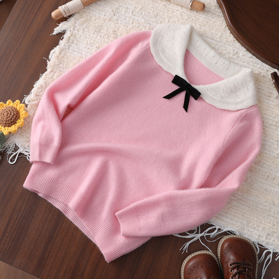 秋冬儿童纯山羊绒针织衫女