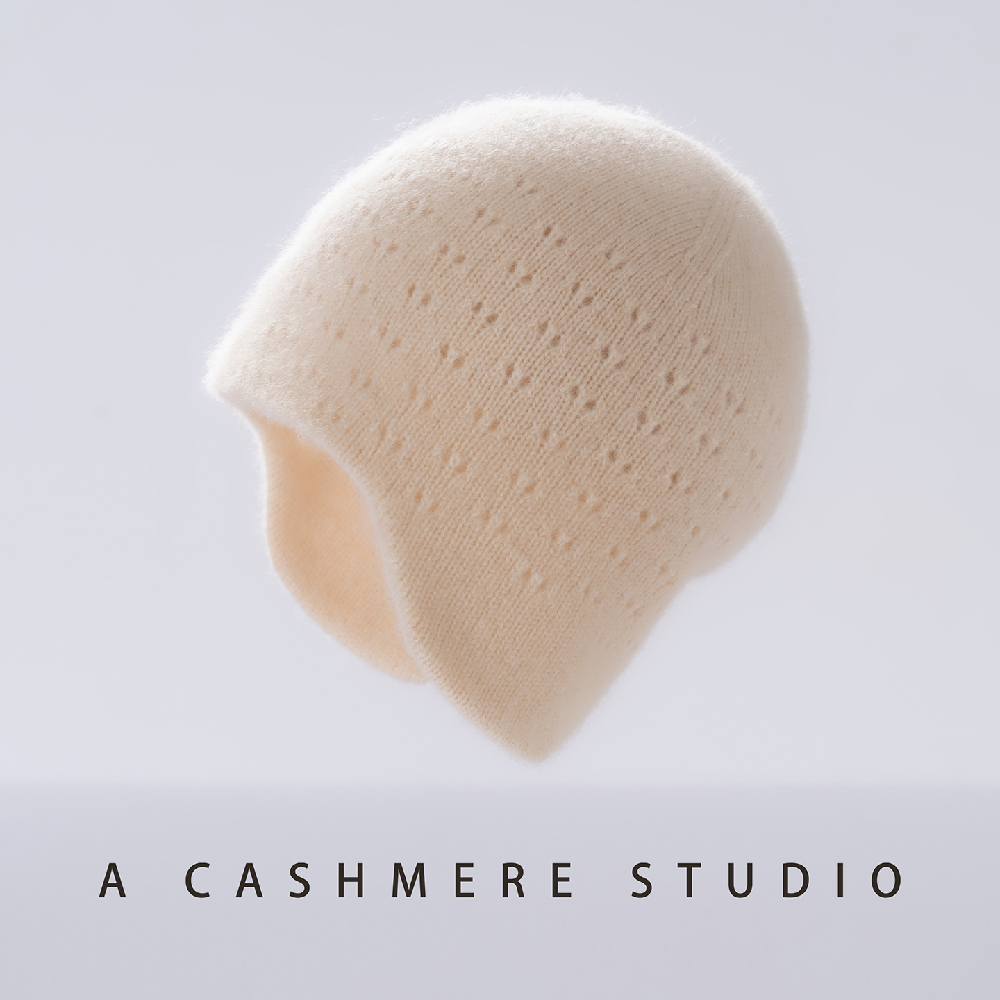 儿童秋冬100%纯山羊绒帽子男女同款纯色双层加厚针织护耳包头帽