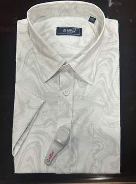 金利来男装上衣夏款常规休闲短袖衬衫MCS23111406-18