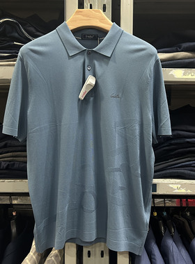 金利来男装针织衫夏款修身休闲翻领短袖MWW22111413-25