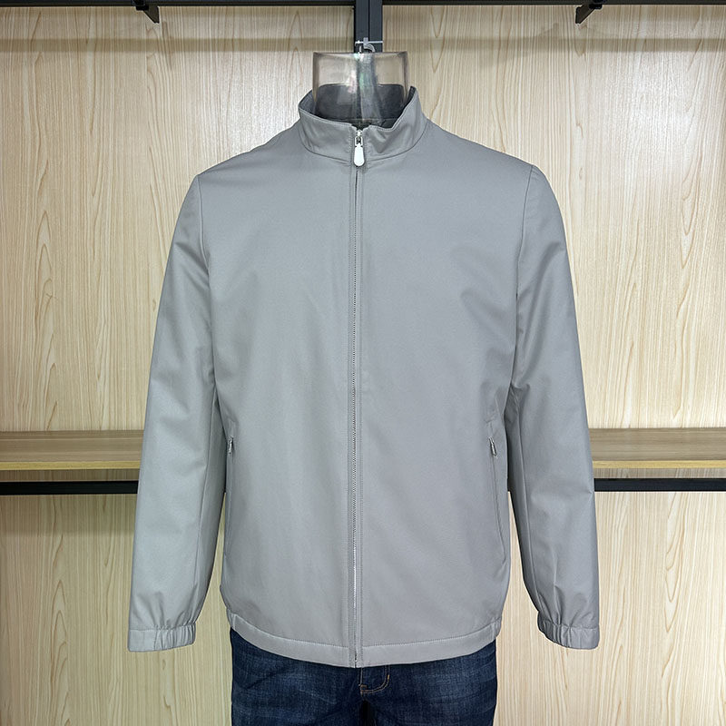 金利来男装秋款桑蚕丝混纺夹克