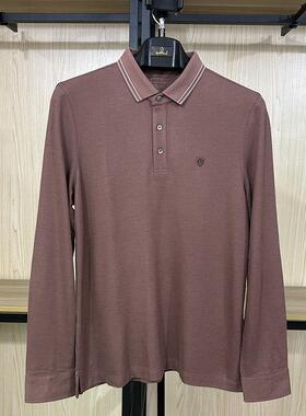 金利来男装T恤秋季含羊毛翻领修身版长袖MTL22131440-47