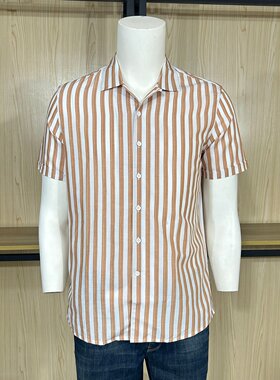 金利来男装上衣夏季常规短袖衬衫
