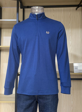 金利来GY男装秋冬半高领拉链天丝棉长袖T恤TLLA062-KH109-35