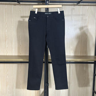 金利来商务男装牛仔裤秋冬款修身版纯色长裤MPJF11913206-99