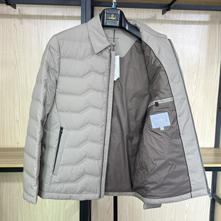 金利来男装羽绒服白鸭绒保暖纯色外套EDSEF963009-69J1