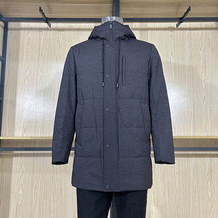 外套EXSEF963117 连帽中长款 棉服秋冬款 金利来男装