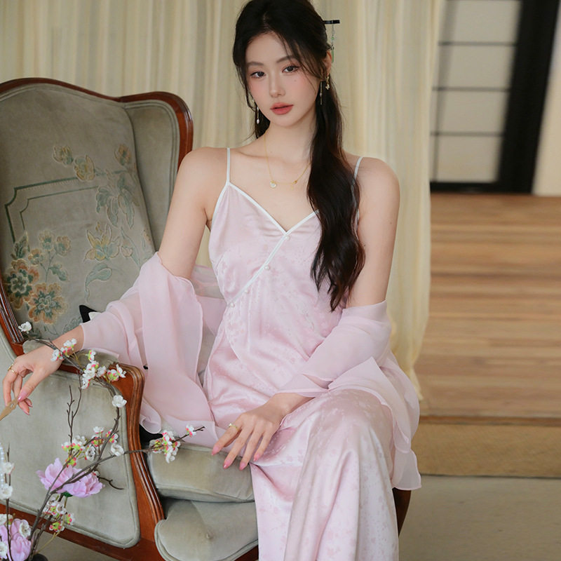 超仙！吊带睡裙女春季2025春睡袍/浴袍