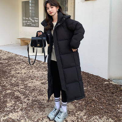 LILI羽绒服女长款加厚情侣中戏