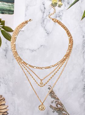 2024个性欧美时尚合金吊坠项链