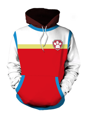 秋冬季 汪汪立功大队cos同款莱德队长卫衣3D印花连帽长袖休闲上衣