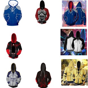 night stay 命运守护夜coa动漫卫衣3D连帽宽松外套 日漫Fate 春秋