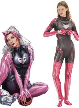 同人原创Miss Meow 紧身喵小姐cosplay zentai 连体衣动漫表演服