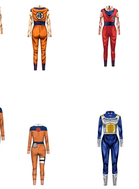 七龙珠赛亚人cosplay同款紧身衣 成人角色扮演服舞台表演服连体裤