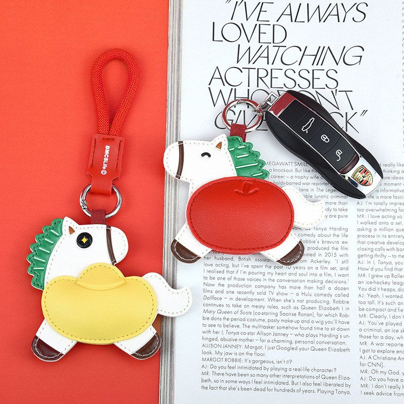 平安马钥匙挂件马年中式祈福转运皮质钥匙链包挂件创意国风小礼品