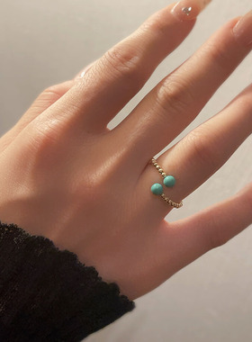 纯手工编织天然珍珠宝石水晶戒指