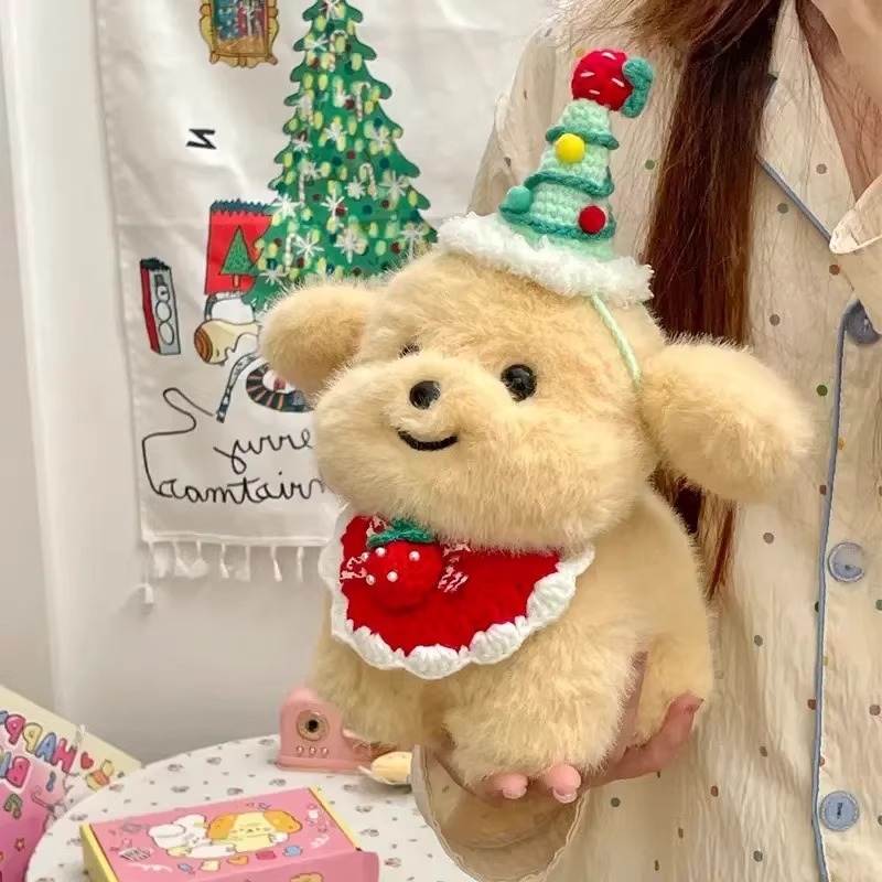 圣诞小狗生日礼物女生闺蜜实用小众高级感公仔玩偶可爱治愈学生党