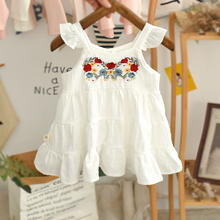 女童吊带韩裙范童装夏季婴儿白色公主裙子纯棉网红甜美宝宝连衣裙