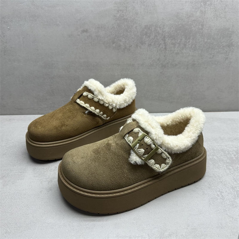 断码处理舒适厚底加绒保暖勃肯鞋