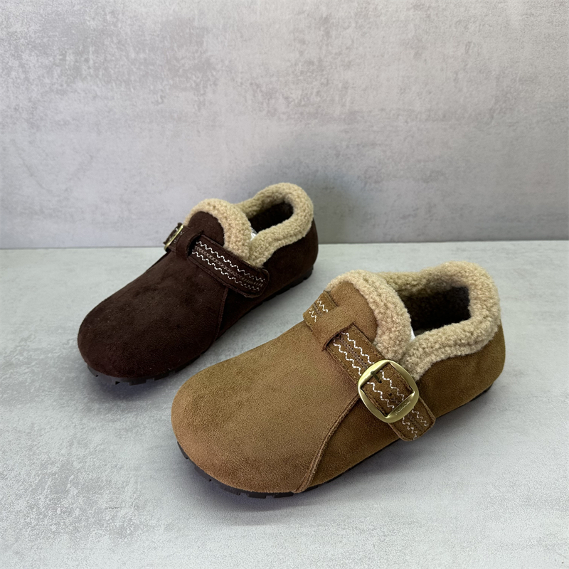 2025冬季新款女鞋加绒保暖勃肯鞋