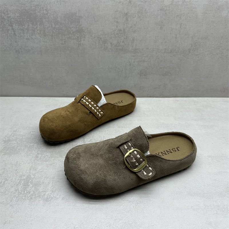 2026春季新款撤柜处理女鞋休闲套脚防滑外穿圆头平底勃肯包头拖鞋,女鞋,包头拖,淘宝优惠券,粉丝福利购,淘宝优惠卷