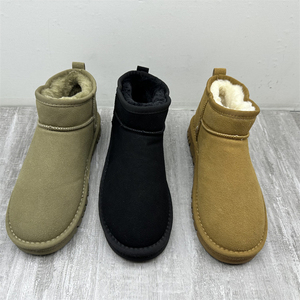 断码处理2023冬季男鞋平底防滑舒适外穿休闲百搭加绒保暖雪地靴男