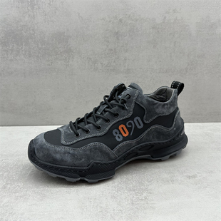 断码处理2025秋季新款真皮男鞋百搭舒适厚底运动休闲鞋青年男单鞋