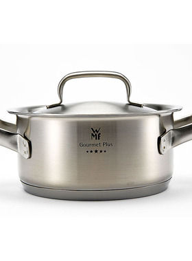 德国WMF福腾宝Gourmet Plus五星不锈钢16cm 1.4L奶锅汤锅复合多层