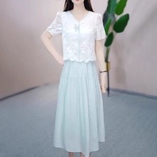 雪纺连衣裙2025新款女夏季十三行今年流行爆款减龄妈妈轻奢高级感