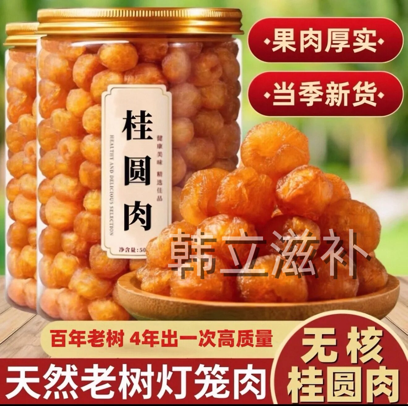 【亏本冲量】500g桂圆肉干无核高州新货桂圆干特级干桂圆肉龙眼肉