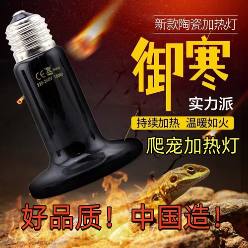 陆龟蜥蜴爬宠饲养箱陶瓷加热灯爬宠恒温灯鹦鹉芦丁鸡刺猬保温夜灯