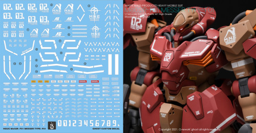 炎水贴GHOST版 HGUC HG 1/144梅萨F01型量产型机闪光的哈萨维荧光