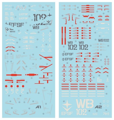 PG UNLEASHED 1/60 RX-78-2高达 & PG 2.0 元祖用水贴