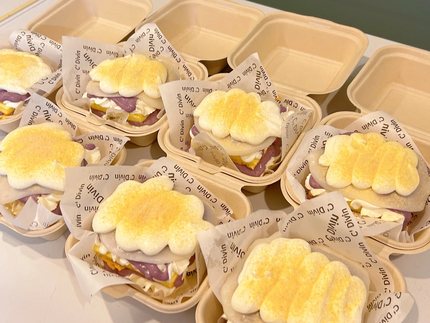 芋泥麻薯夏凉被打包装盒子蛋糕卷雪媚娘贴纸三明治肉松小贝包装盒