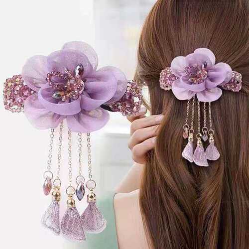 新光饰品发夹水晶气质流苏发卡