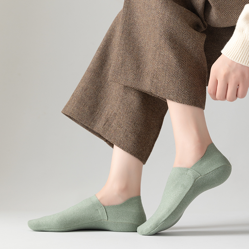 袜子女隐形防滑春秋冬女士纯色