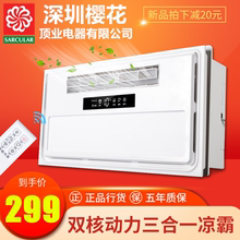 带照明排集成吊顶吹冷风换气扇二合一强力 凉霸厨房嵌入式
