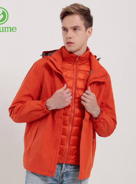 Beaume宝美三合一冲锋衣套羽绒男女秋冬防风防水户外徒步登山外套