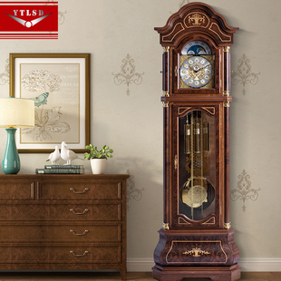 别墅座钟中式 古典复古美式 机械落地钟客厅欧式 德国赫姆勒立式 摆钟