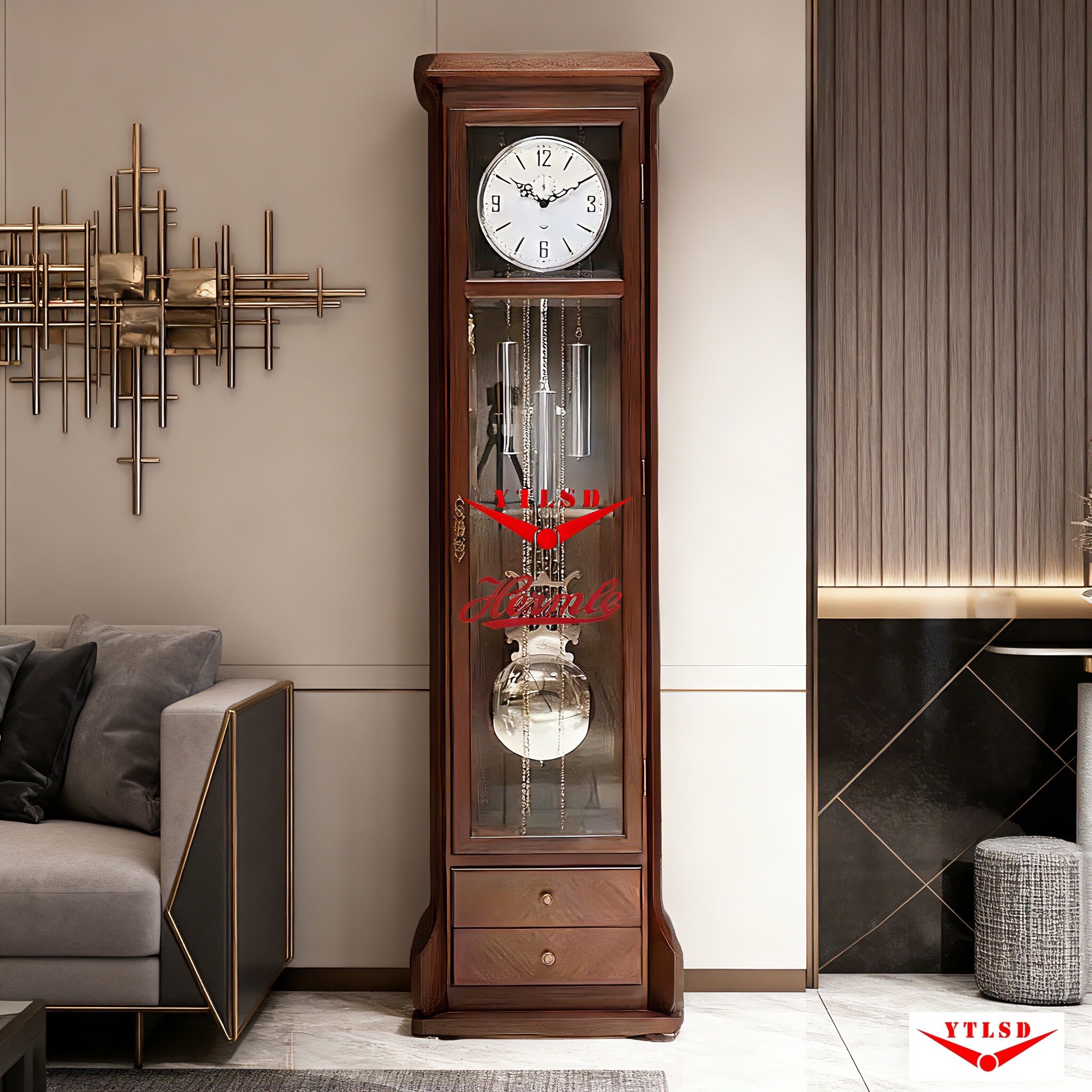 利时达赫姆勒客厅落地钟高档大气