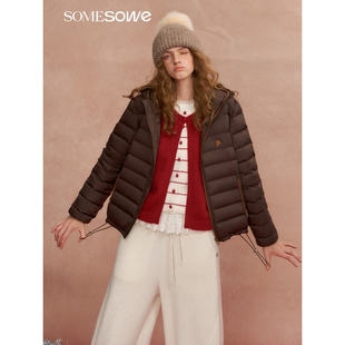 SOMESOWE 25FW花边连帽排骨羽绒服