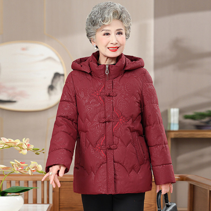 奶奶棉袄大码加绒加厚中老年女装