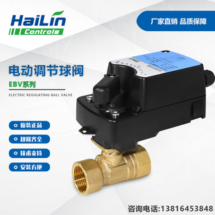 海林EBV系列电动调节球阀模拟量开关量法兰螺纹铸铁黄铜220v/24v