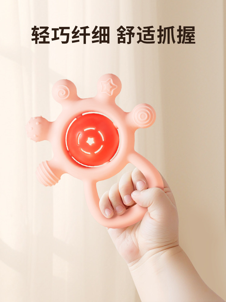 손 딸랑이  장난감 0-1 세  감금 도구  3-6 개월 된  교육 파악 훈련 TEETHER