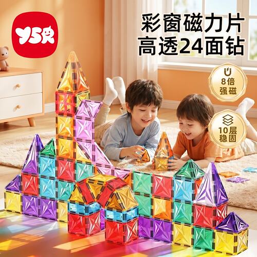 YSR彩窗磁力片强磁高透24面钻
